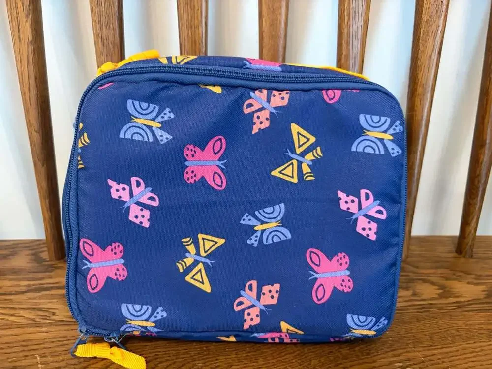 Cat & Jack Blue Butterfly Print Insulated Lunch Box Bag